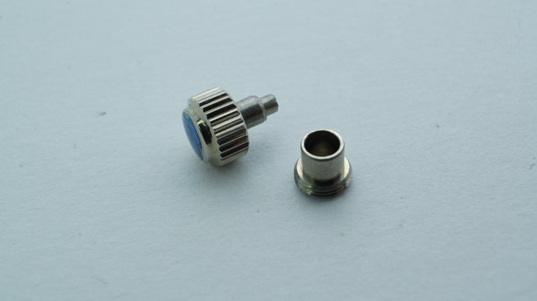Stainless Steel Screw Down Crown with Tube - 4.5 x 2.5 x 3.5 x 0.25-Welwyn Watch Parts