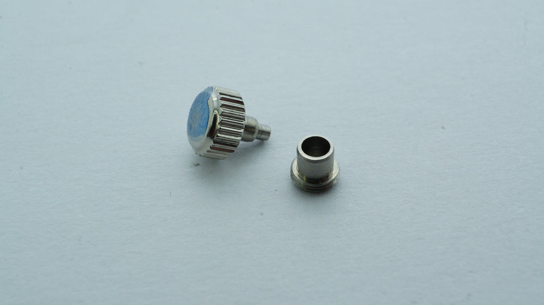 Stainless Steel Screw Down Crown with Tube - 5.0 x 2.5 x 3.5 x 0.25-Welwyn Watch Parts