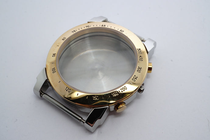 Tissot L396 Seastar Chronograph Casing Complete - Stainless Steel & 18kt Gold PVD-Welwyn Watch Parts
