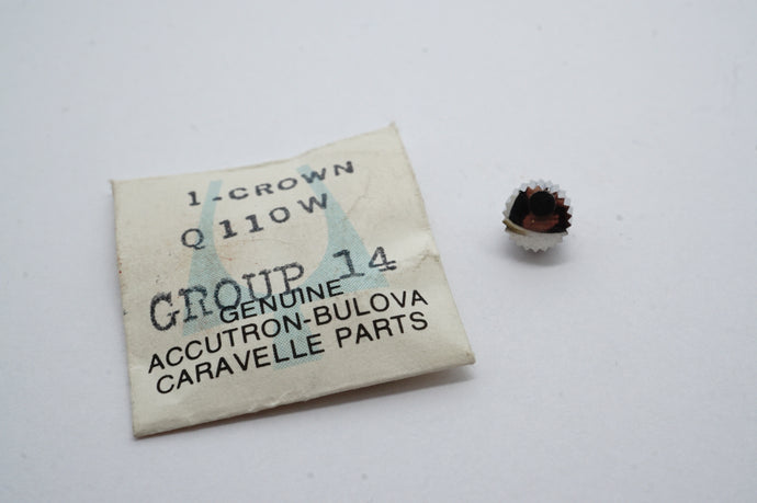 Bulova NOS SS Waterproof Screwdown Crown - Unsigned - 5.5mm x 3.8mm x Tap 9-Welwyn Watch Parts