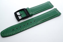 Swatch style Leather Strap - 21mm - Green Genuine Leather-Welwyn Watch Parts