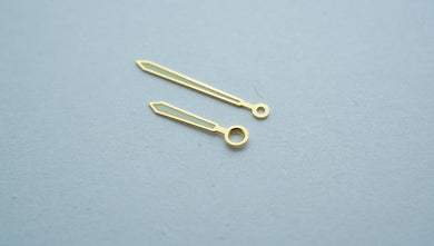 Swiss Made - Slim Dagger Hands - Lume Fil - SS & GP-Welwyn Watch Parts