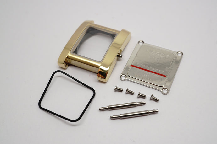 Tissot Complete Case - Model L950 - PVD Gold - Sapphire Glass-Welwyn Watch Parts