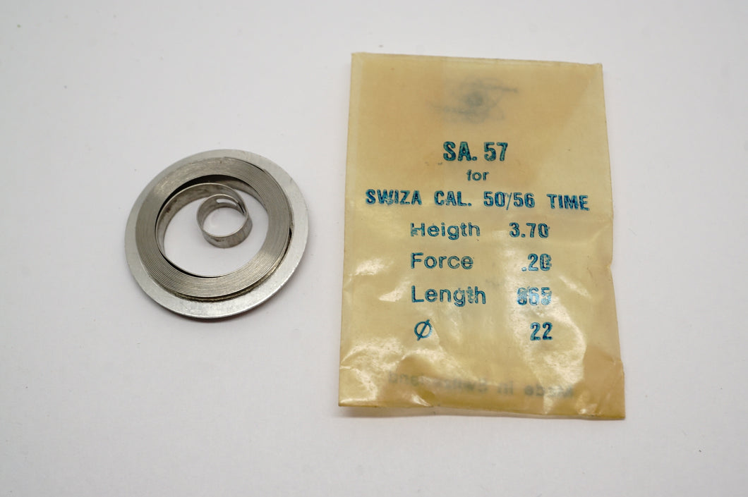 Swiza 50/56 Time - Clock Mainspring - SA57-Welwyn Watch Parts