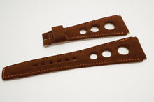 Corfam Grand Prix - Brown Suede - NOS Original - R22mm-Welwyn Watch Parts