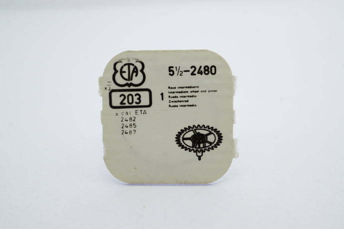 ETA - Cal 2480 - Intermediate Train Wheel - Part # 203-Welwyn Watch Parts