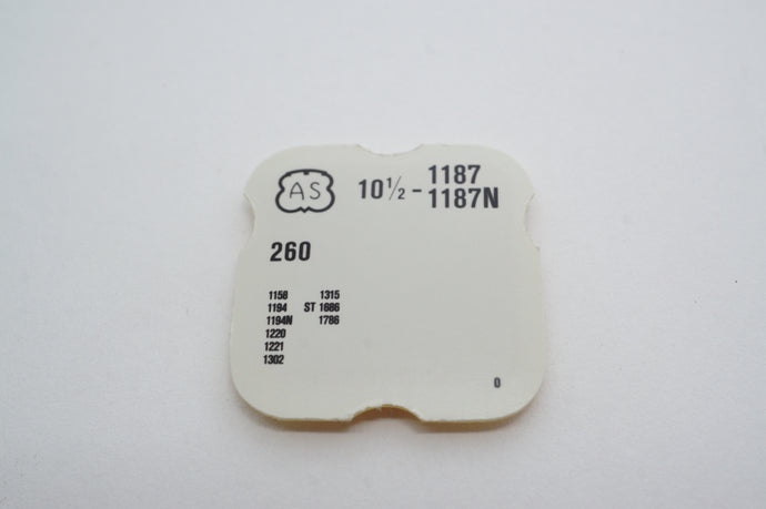 AS - Calibre 1187/1187N - Minute Wheel - Part # 260-Welwyn Watch Parts