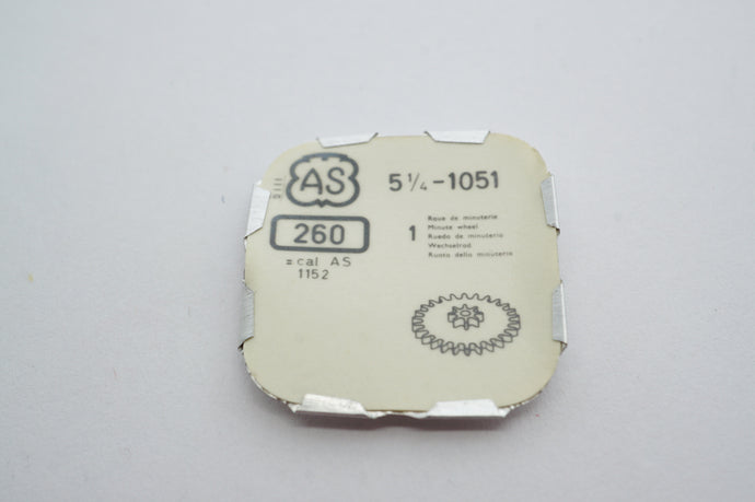 AS - Calibre 1051 - Minute Wheel - Part # 260-Welwyn Watch Parts