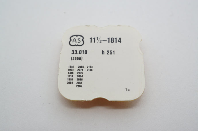 AS - Calibre 1814 - Double Tooth Hour Wheel - Part # 2558-Welwyn Watch Parts
