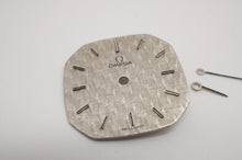 Omega - Calibre 625 - Dial & Hands -Silver Cloth Pattern - 19x19mm-Welwyn Watch Parts
