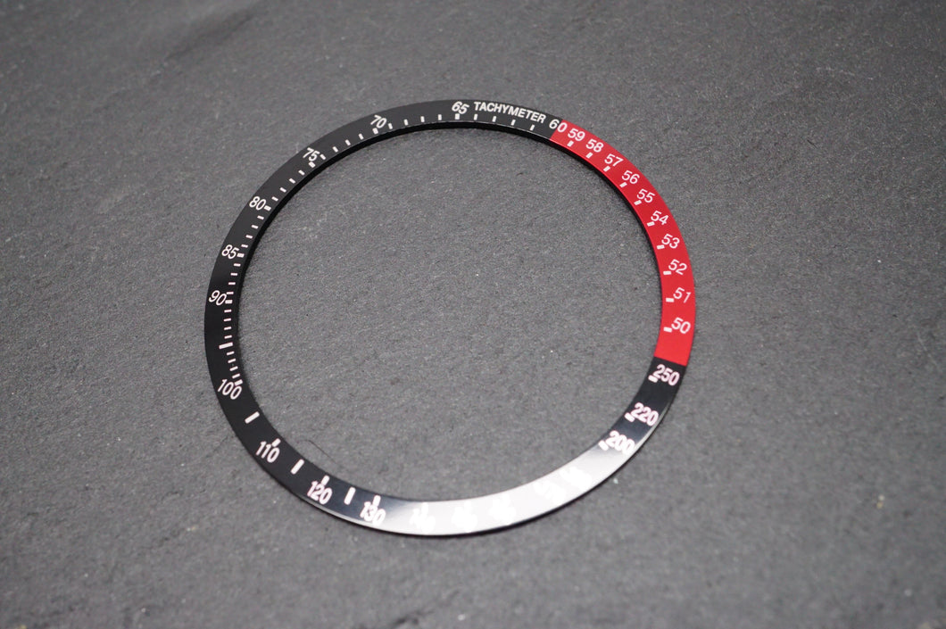 Seiko Chronograph Bezel Insert - 6139 - Black & Red-Welwyn Watch Parts