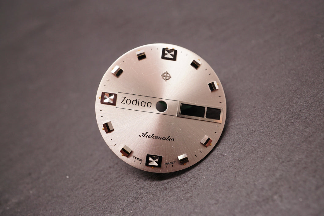 Zodiac Dial - Silver Stone - Automatic - 25.7mm-Welwyn Watch Parts