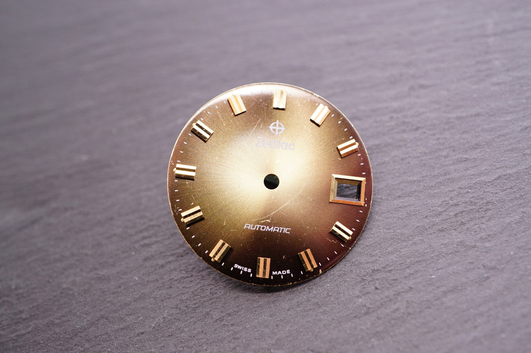 Zodiac Dial - Gold Baton Sunburst - Automatic - 27mm-Welwyn Watch Parts