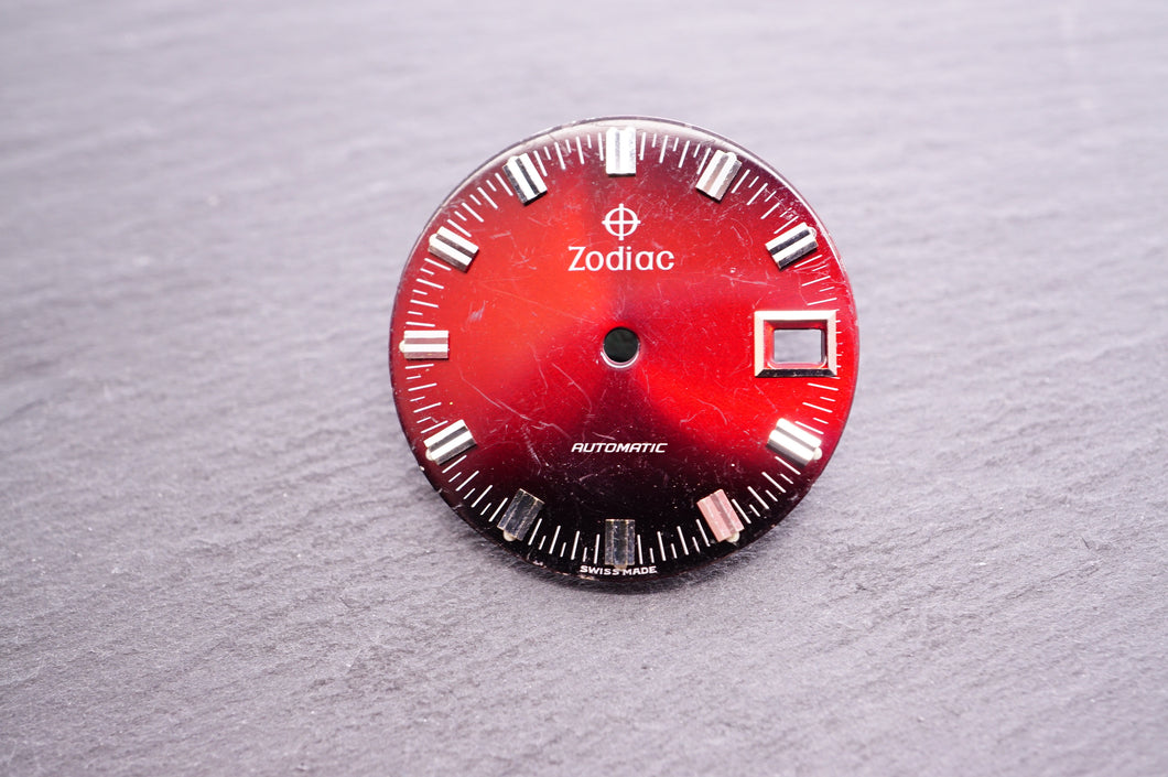 Zodiac Dial -Automatic Red Date - 27mm-Welwyn Watch Parts