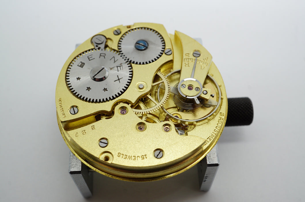 Revue/GT - Export Pocket Watch - Gilt 15 Jewels - Negative Stem Set-Welwyn Watch Parts