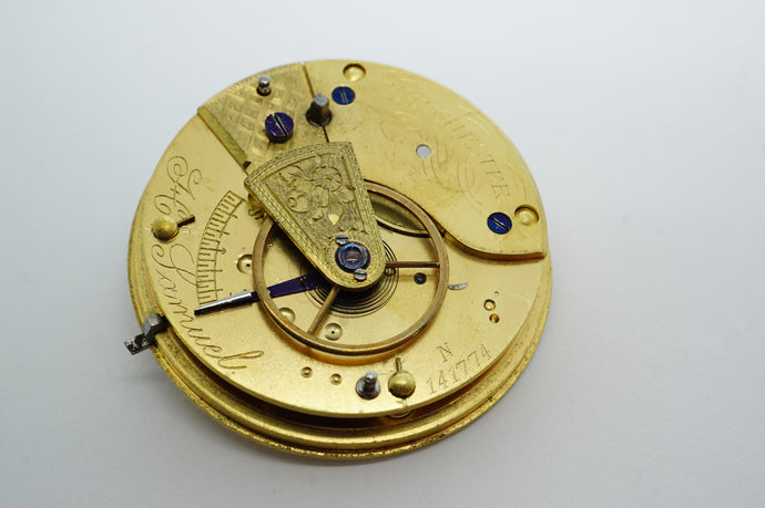 H Samuel Early Pocket Watch Movement Circa 1885 - Running/Repairs-Welwyn Watch Parts