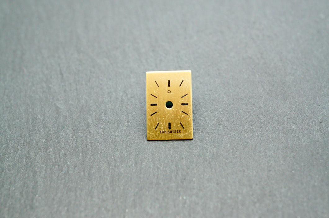 Omega Gold Brushed Cocktail Dial - 7x11mm-Welwyn Watch Parts