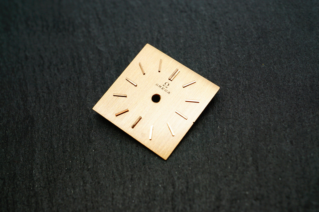 Omega Rose Gold Brushed Dial - 15x15mm-Welwyn Watch Parts