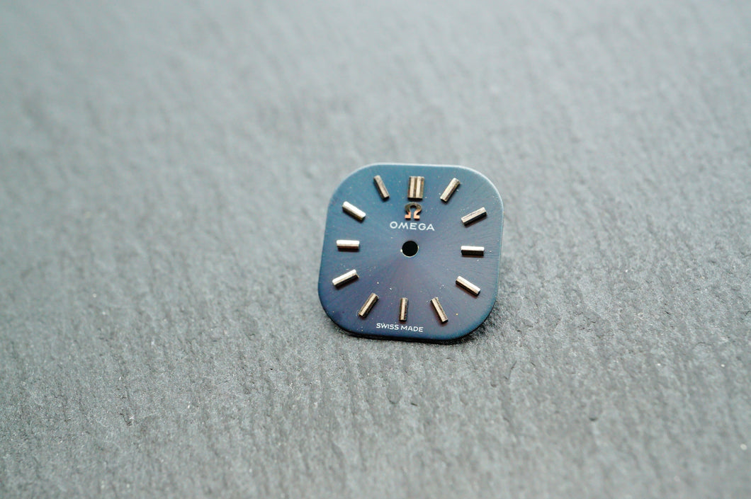 Omega Grey/Blue Cocktail Dial - 12.5mm-Welwyn Watch Parts