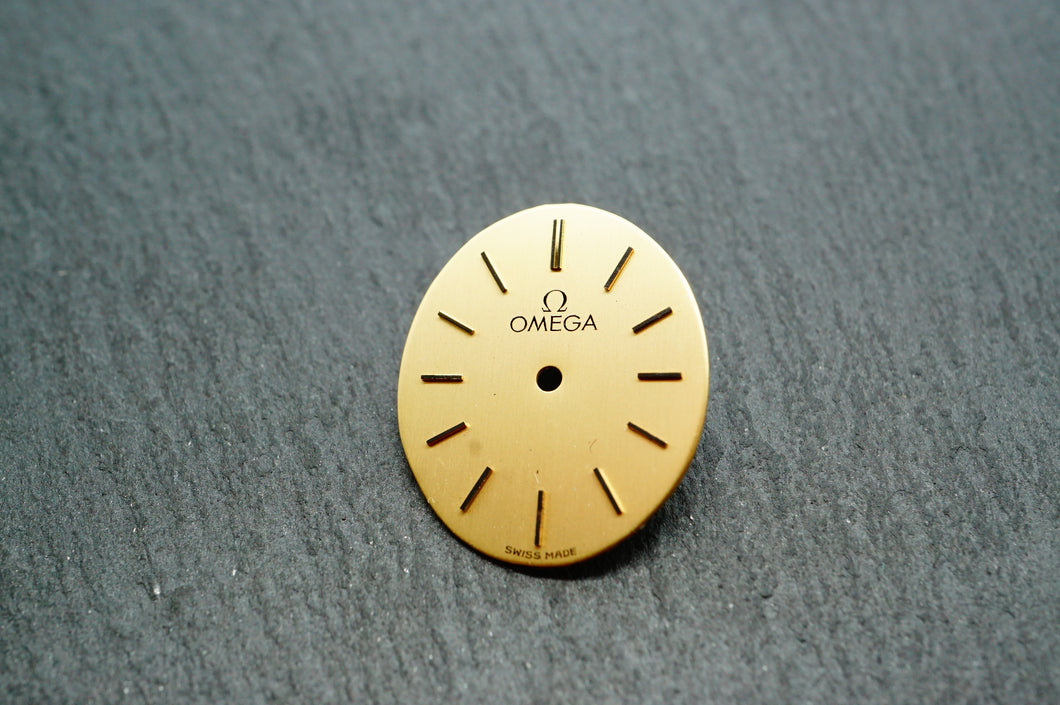 Omega Gold Oval Dial - 19x16mm-Welwyn Watch Parts