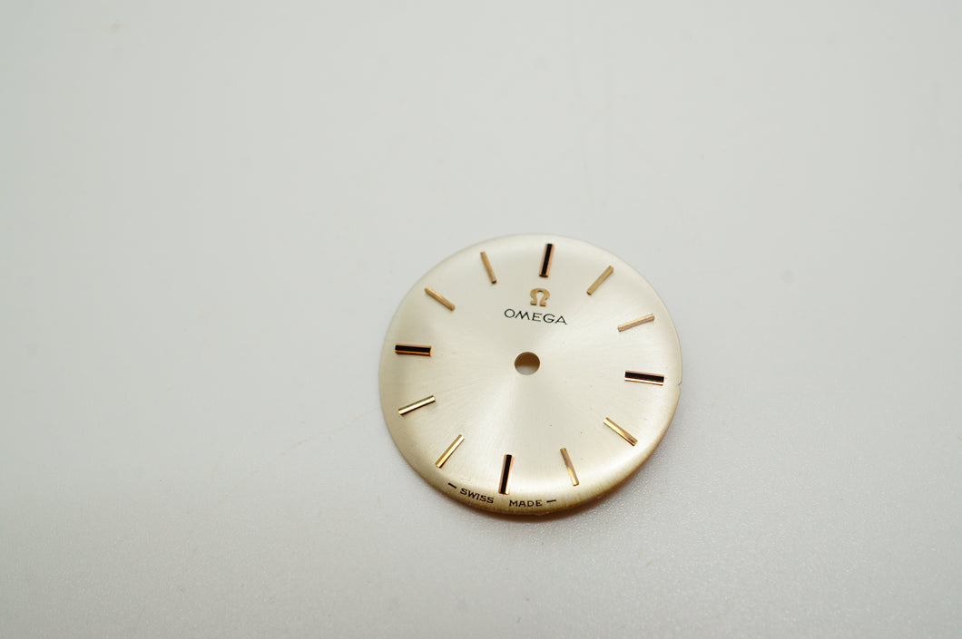 Omega Silver w Rose Gold Baton Dial - 18.4mm-Welwyn Watch Parts