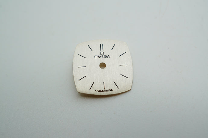 Omega Silver Brushed Dial - 12.9mm-Welwyn Watch Parts