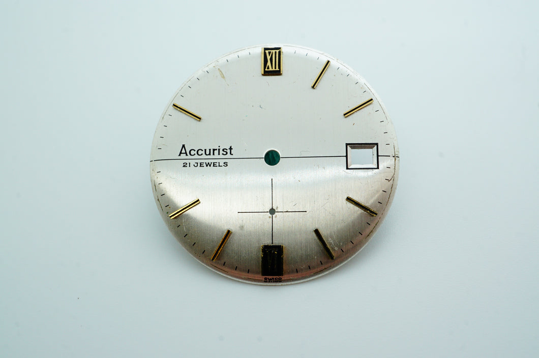 Accurist 21 Jewel Date Dial - Used - 30mm-Welwyn Watch Parts