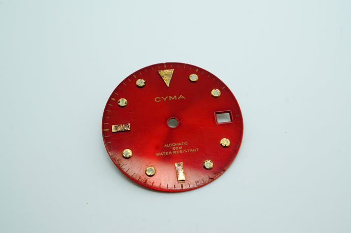 Cyma Divers Dial Red - ETA 2824 ? - Used/Poor-Welwyn Watch Parts