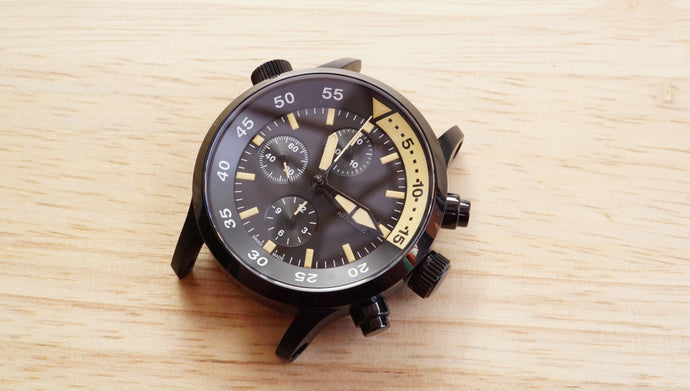 Custom Made - Chrono Diver - ETA 7750 - Black PVD-Welwyn Watch Parts