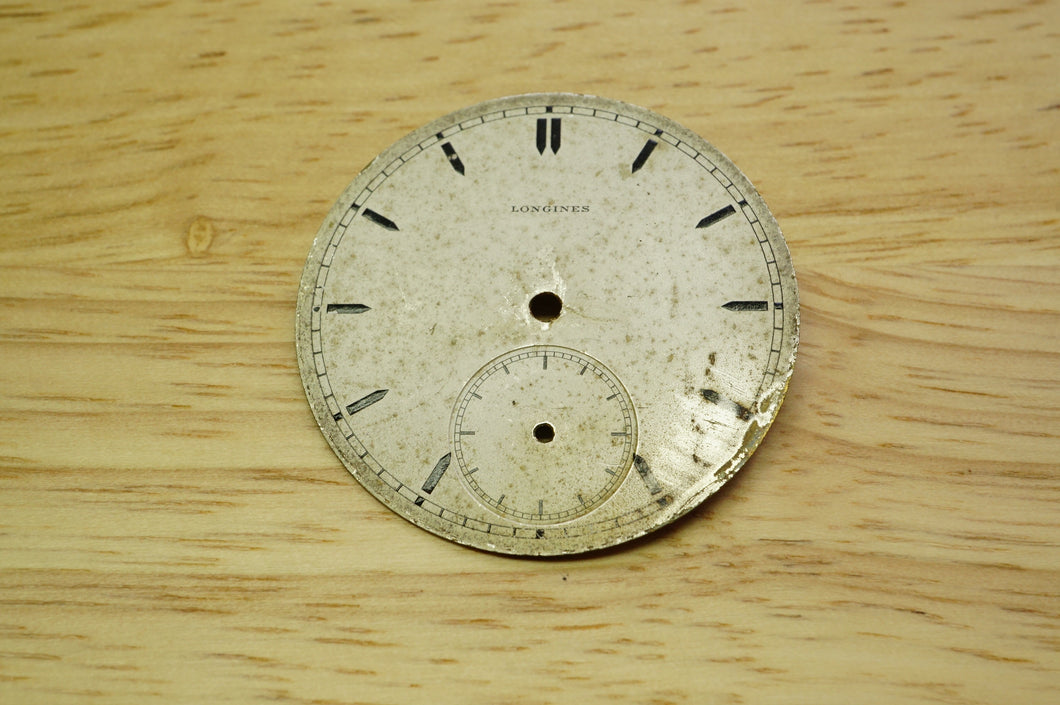 Longines Pocket Watch Dial - Calibre 37.9abc - Poor-Welwyn Watch Parts