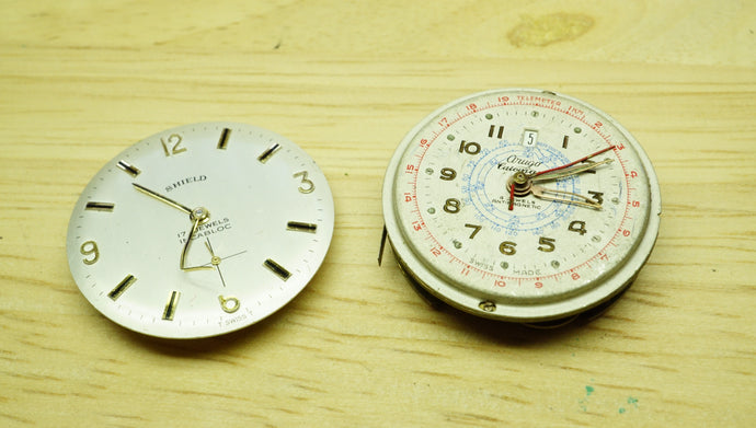 2 x Unknown Movements - Spares & Repairs - Watchmakers Lot-Welwyn Watch Parts