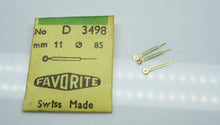 Favorite Swiss Watch Hands - NOS - Ref 3498 ( 11x0.85 )- Syringe Lume Fil-Welwyn Watch Parts