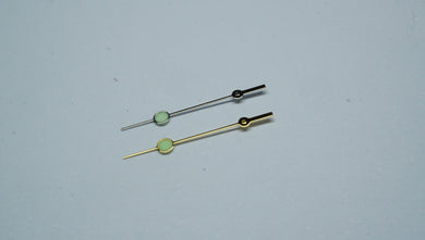 Steel & Gold Lollipop Hands - Short Point 0.25mm X 12.5mm-Welwyn Watch Parts
