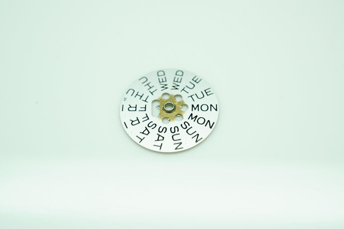 Omega Calibre 751 - Day Wheel 1516A - Black on Silver - Genuine-Welwyn Watch Parts