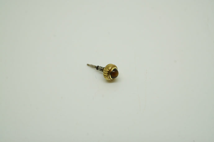 Omega Calibre 625 - Stem & Crown - GP Tigerseye Stone-Welwyn Watch Parts