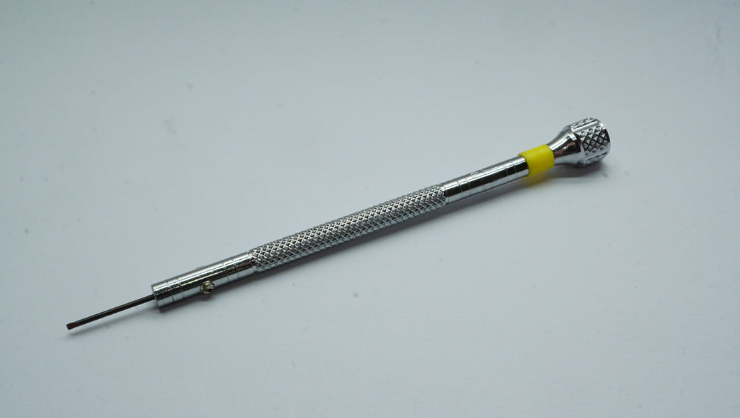Watchmakers Swiss Style Screwdriver - Yellow - 0.80mm-Welwyn Watch Parts