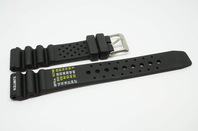 N.D Limits Divers Rubber/Silicon Strap - 20mm-Welwyn Watch Parts