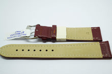 Morellato Italian Leather Strap - Burgundy/Brown - 20mm-Welwyn Watch Parts