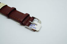 Morellato Italian Leather Strap - Burgundy/Brown - 18mm-Welwyn Watch Parts