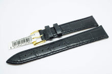 Morellato Italian Leather Strap - Black Croc Grain - 18mm-Welwyn Watch Parts