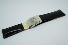 Morellato Italian Leather Strap - Black Croc Grain - Steel Clasp - 22mm-Welwyn Watch Parts