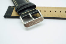 Timberland - Black Leather Strap with White Stitching - 24mm-Welwyn Watch Parts