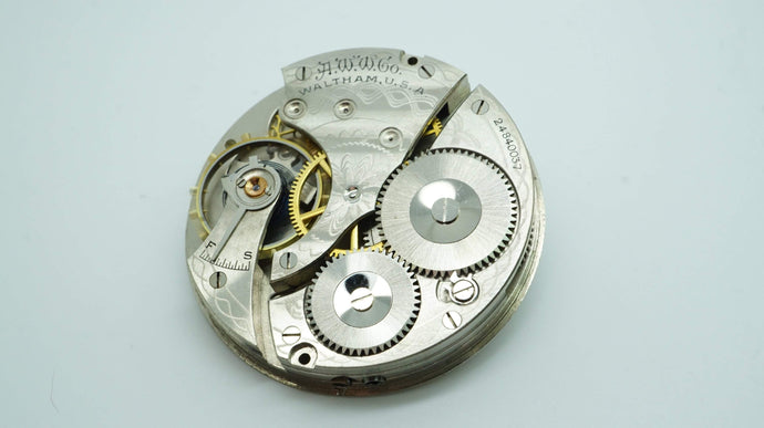 Waltham Traveller Movement 16s - 1908 - 7 Jewel - Running-Welwyn Watch Parts