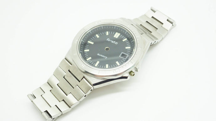 Aristo Quartz Casing/Dial/Bracelet - Vintage Quartz - Stainless Steel-Welwyn Watch Parts