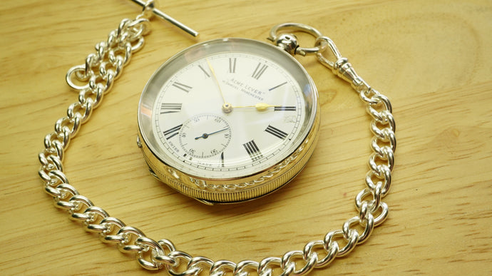 H Samuel Solid Silver Key Wound Pocket Watch - c1895 - Buren Swiss-Welwyn Watch Parts