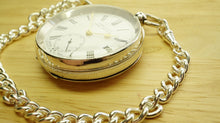 H Samuel Solid Silver Key Wound Pocket Watch - c1895 - Buren Swiss-Welwyn Watch Parts