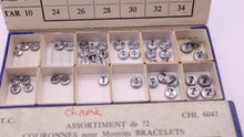 Mixed Lot of Boxed Chrome Crowns - NOS-Welwyn Watch Parts