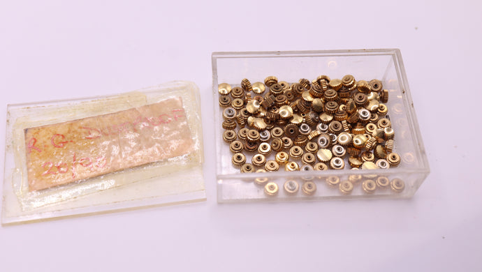 Mixed Lot of Rolled Gold Dustproof Crowns - Approx 3.70mm ( 20/90 )-Welwyn Watch Parts