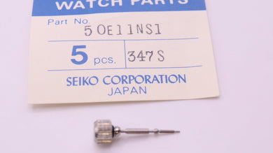 Seiko - Vintage NOS Crowns - #50E11NS1 - Steel-Welwyn Watch Parts