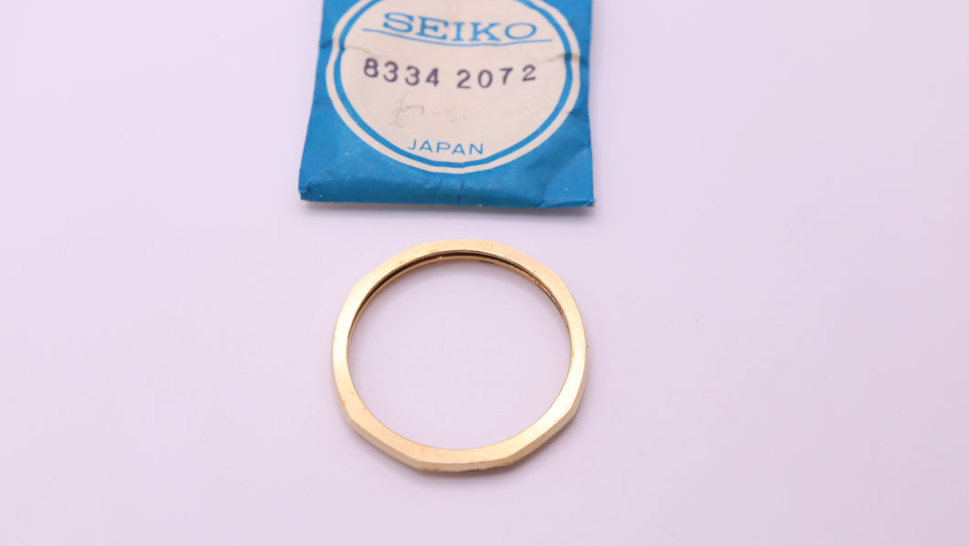 Seiko - Vintage NOS Parts - Bezel - 8334-2072 - Gold Plated-Welwyn Watch Parts